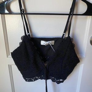 LF Black Lace Crop Top